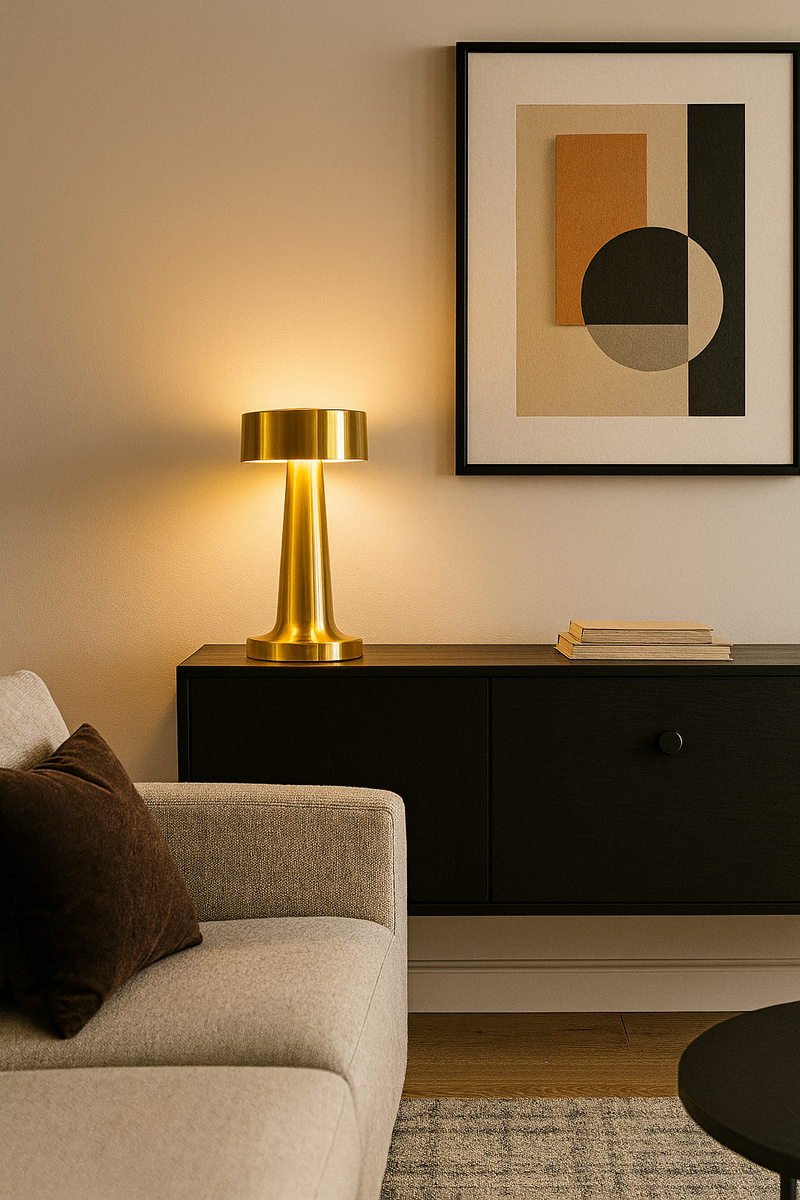 Aurora – Contemporary Golden LED Table Lamp