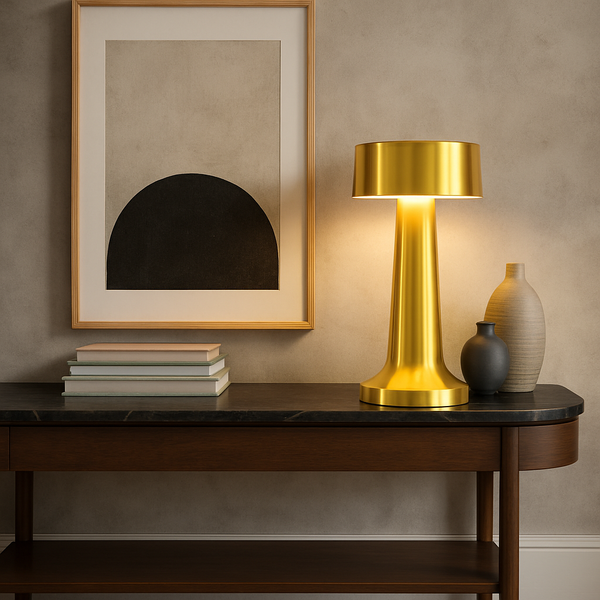 Aurora – Contemporary Golden LED Table Lamp