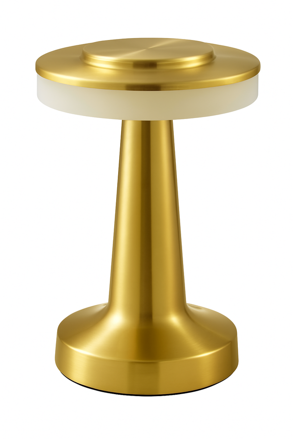 Contemporary Gold LED Table Lamp – Brushed Metal Finish