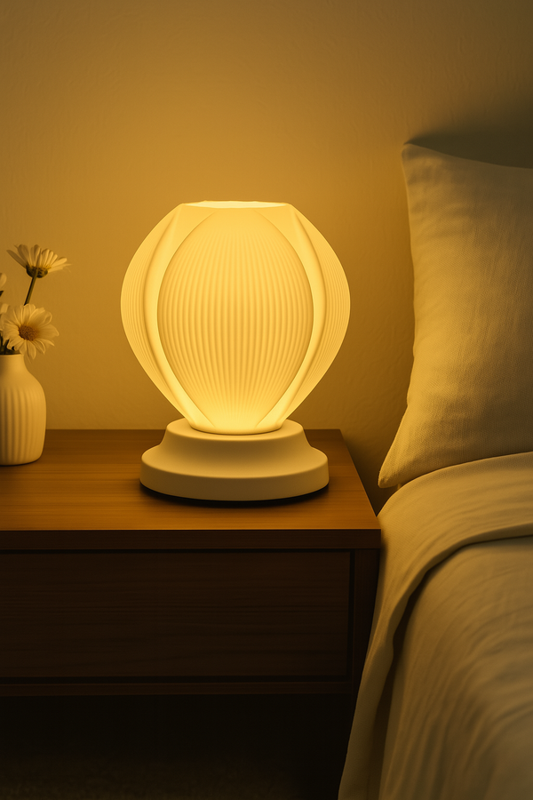 3D Sculpted Lotus Table Lamp