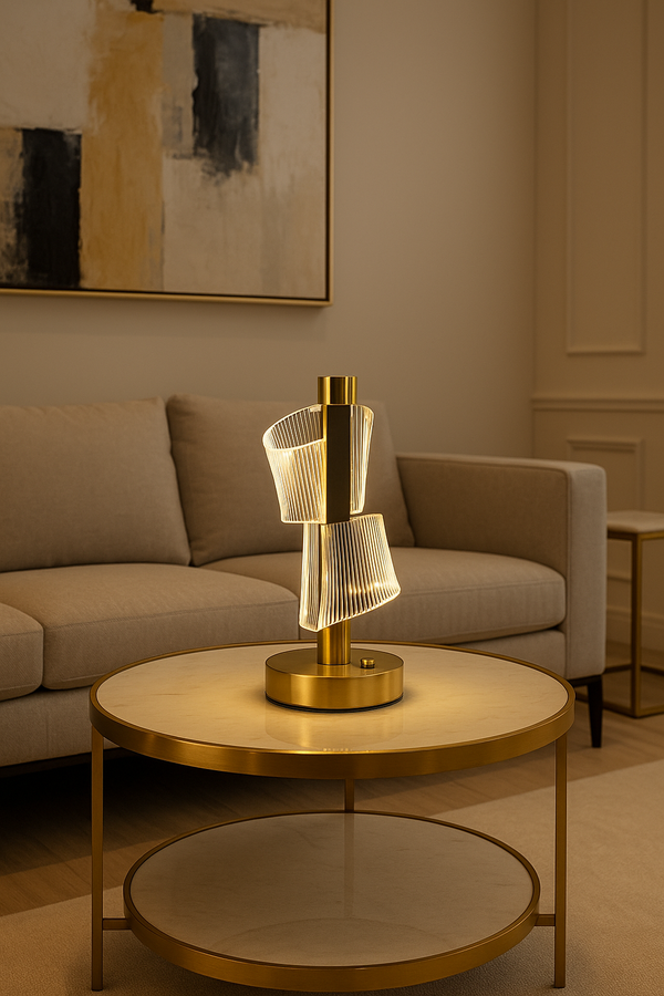 Sculpted Elegance LED Table Lamp