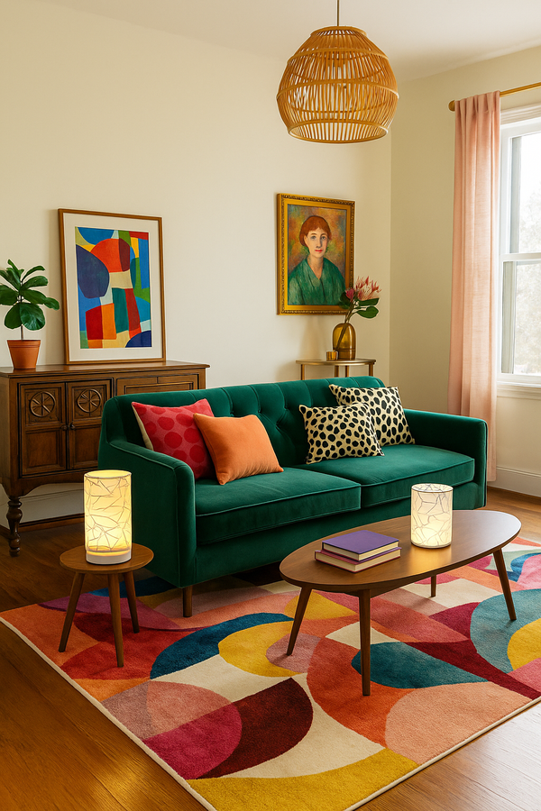 Modern Geometric Table Lamp – Artistic Glow for Any Space